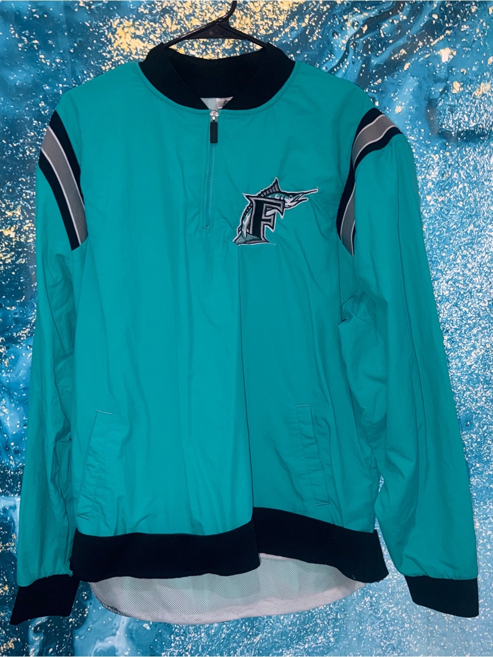 Miami Marlins Teal Pullover Jacket
